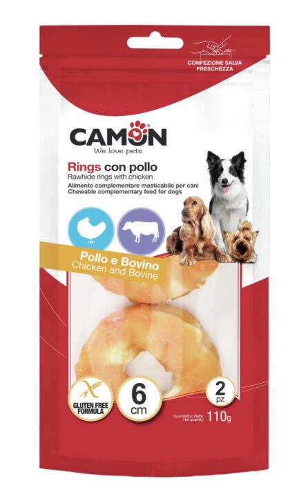 Rawhide rings with chicken AB265